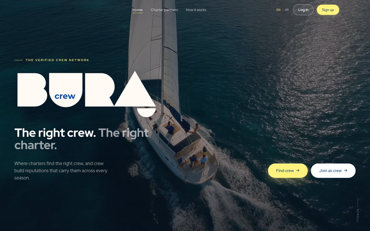BuraCrew, verified crew network for Adriatic charters