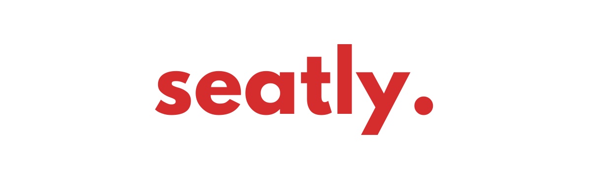 Seatly wordmark, red on white